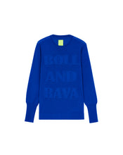 Load image into Gallery viewer, CASHMERE SWEATER 3D EFFECT ROYAL BLUE
